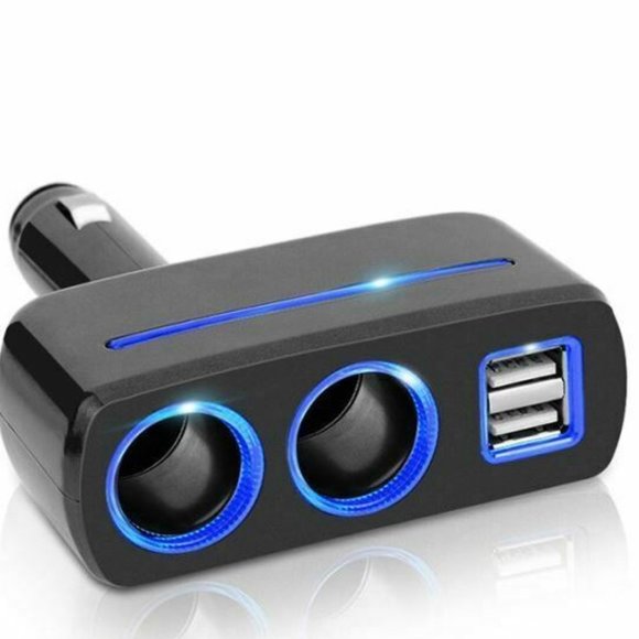 Dual USB Charger 2 Way Car Cigarette Lighter Socket Splitter Adapter - Picture 2 of 5